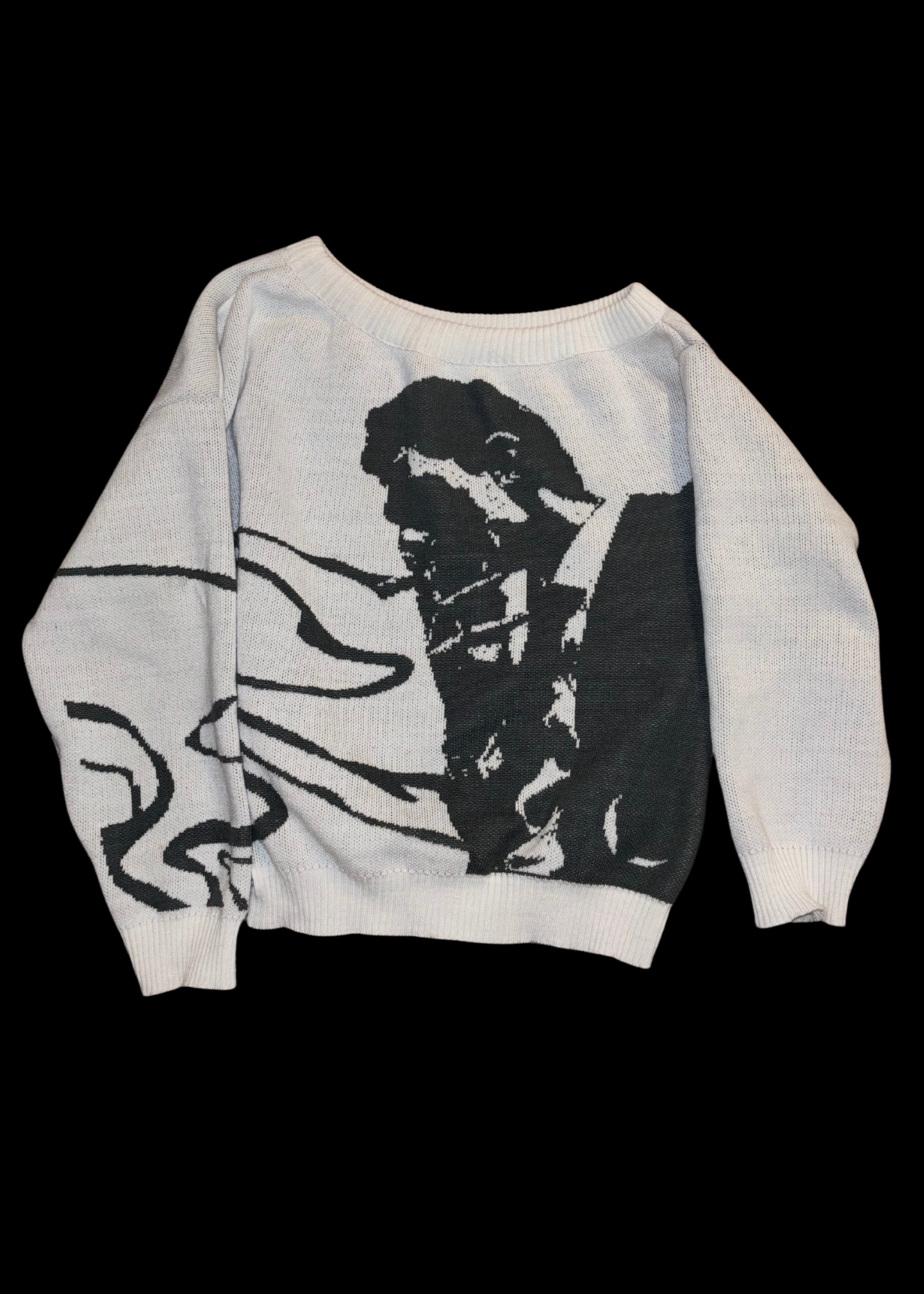 SMOKE' Off-Shoulder Sweater – Lunestreet